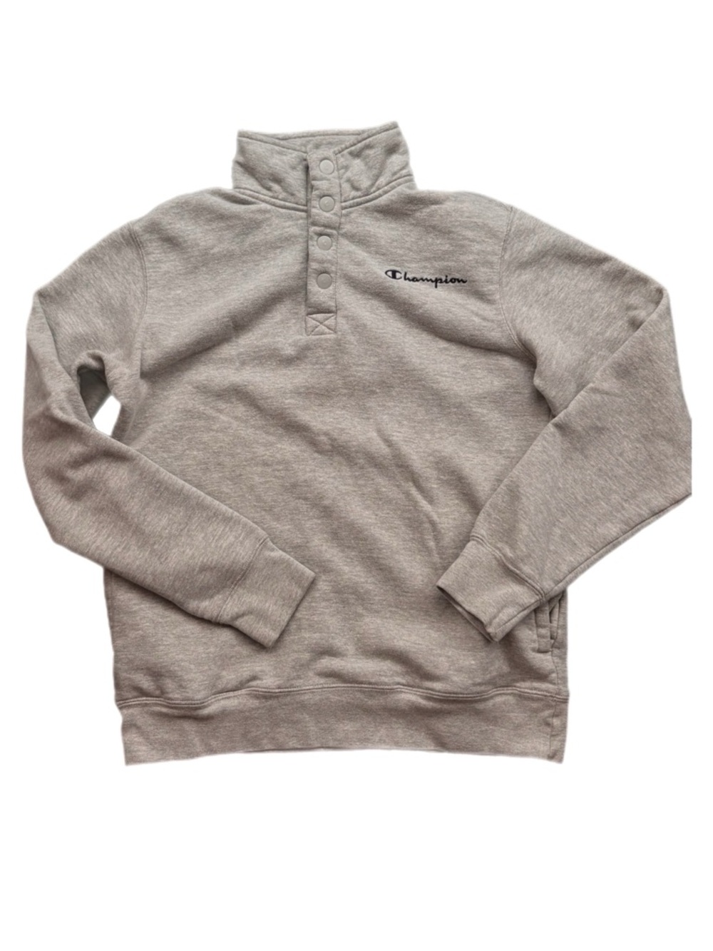 Champion | Pullover Quarter Button Down Crewneck Sweatshirt